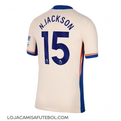 Camisa de Futebol Chelsea Nicolas Jackson #15 Equipamento Secundário 2024-25 Manga Curta